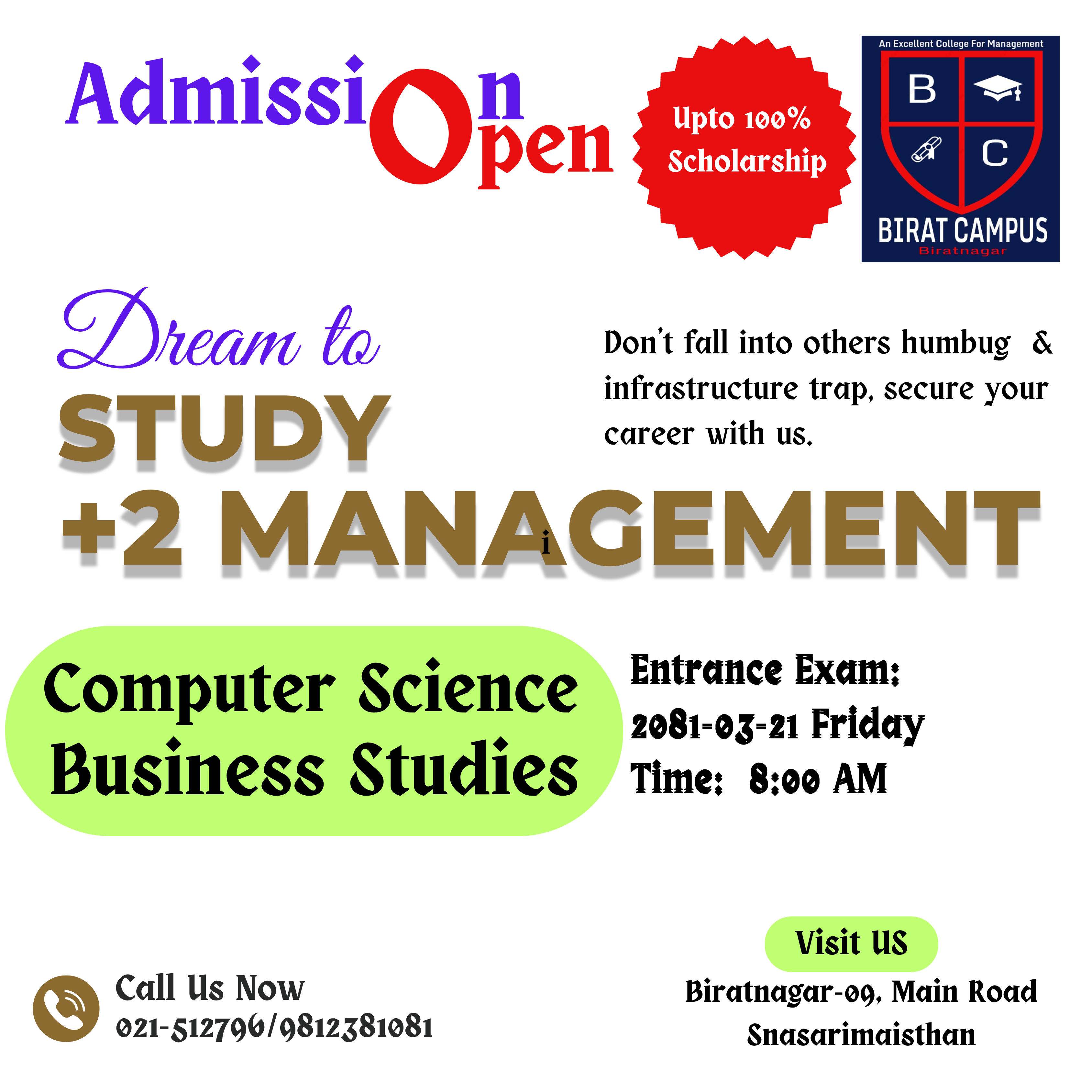 Admission Open